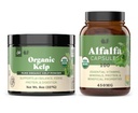 Orgaaniline Kelp Powder 8oz & Pure Alfalfa Leaf 100 kapslit Bundle