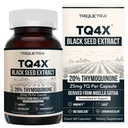 20% tümokinooni musta seemne õli ekstraktkapslid - TQ-Advanced 4X®: Potent tümokinooni kontsentratsioon saadaval - 60: 1 kontsentraat Nigella Sativa, toores vorm, vegan, klaaspudel (60 kapslit)