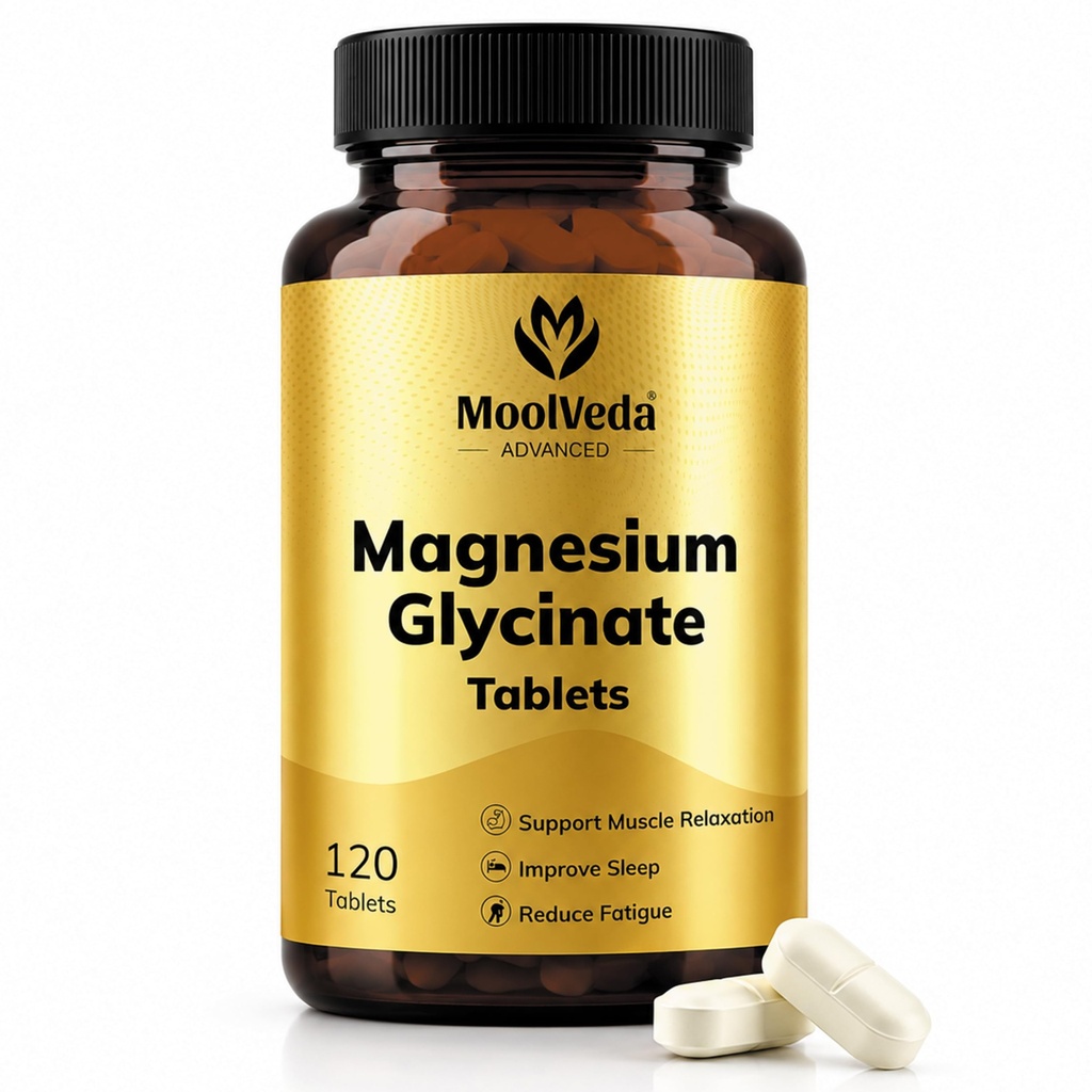 Magnesium Glycinate 120 Tablets | Highly Absorbable Magnesium Source | Gentle on Stomach | Daily Mineral Supplement