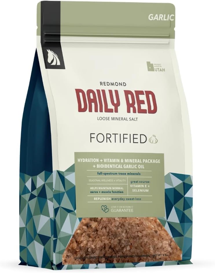 Igapäevane punane rikastatud w / küüslauk - hobuvitamiin ja mineraalne täiendus 5 lb Pouch