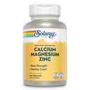 SOLARAY Calcium Magneesium Tsink Supplement - koos kaltsiumi 1000mg, magneesium 500mg - Luude Tervis, lihaste funktsiooni, südame tervise ja immuunsüsteemi tugi - Vegan, 60 päeva garantii, 25 Servings, 100 VegCaps