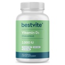 BESTVITE D-vitamiin 2000 RÜ (240 kapslit) - Stearaatideta - Mitte GMO - Gluteenivaba