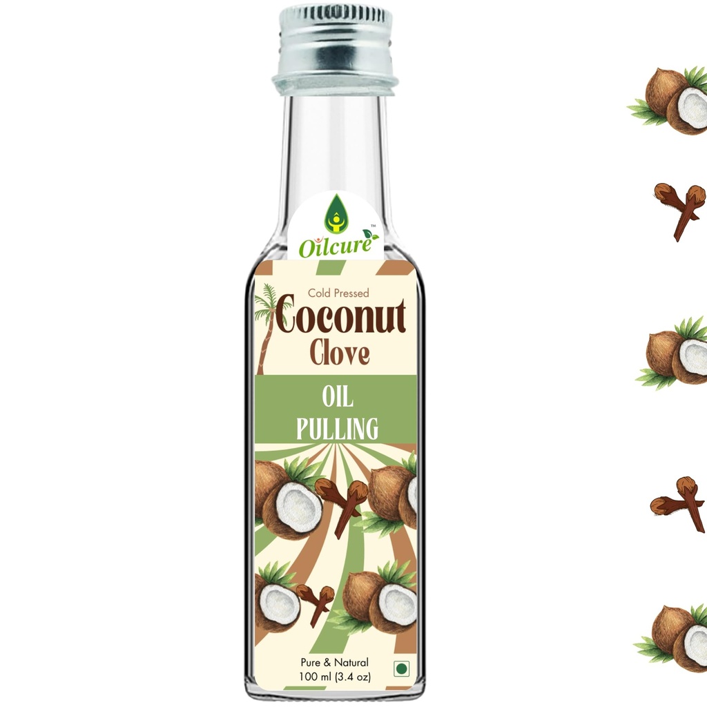 Coconut Clove Oil Pulling | 100 ml Each | Cold Pressed Oil | Pack of 2