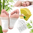 Detox Foot Pads - 10 Pairs & 10 Adhesive Sheets - Natural Ingredients - Stress Relief & Toxin Removal - Unisex-Adults - Gold - Detox Foot Patch