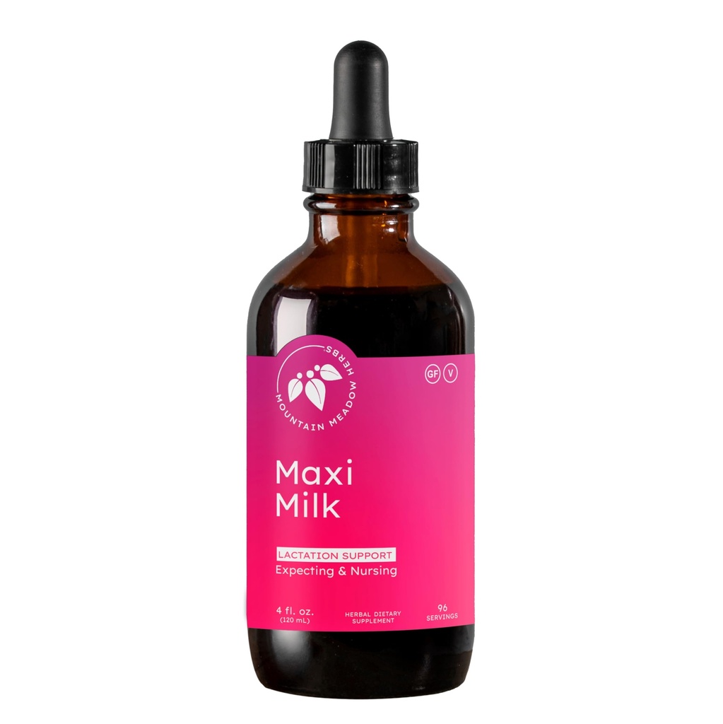 Mountain Meadow maitsetaimed Maxi-Milk - Looduslik vedelik laktatsioonitoetus rinnapiima tootmise kiireks ja tõhusaks suurendamiseks imetavatele emadele - 4 oz