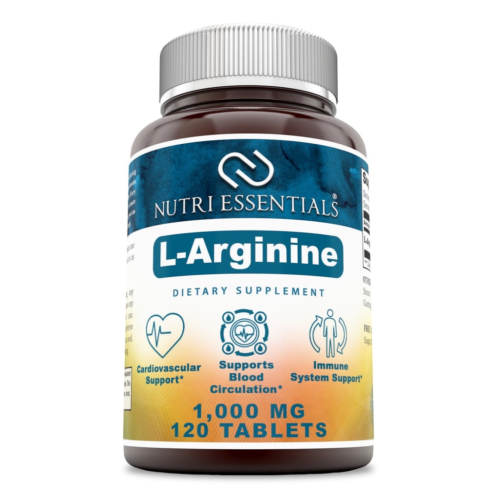 L-arginiin 1000 Mg 120 tabletti Toidulisand - toetab südame-veresoonkonna tervist - toetab immuunsüsteemi funktsioone - soodustab vereringet