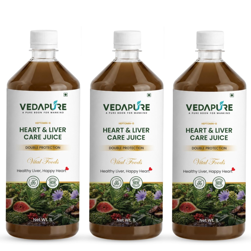 VEDAPURE Heart & Liver Care Juice 1000ml Pack of 3