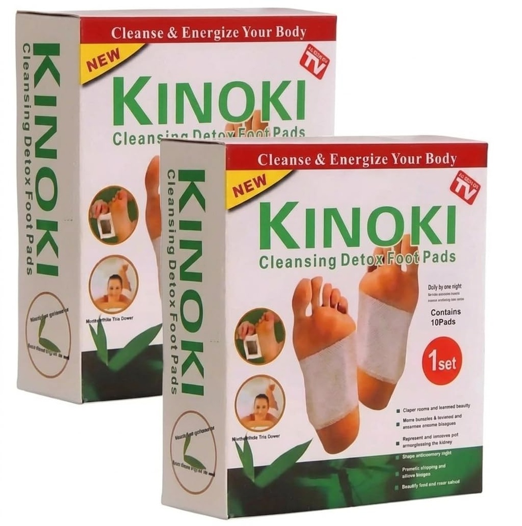 Kinoki Detox Foot Pads, 20 Pieces (10 Pair), Pack of 2