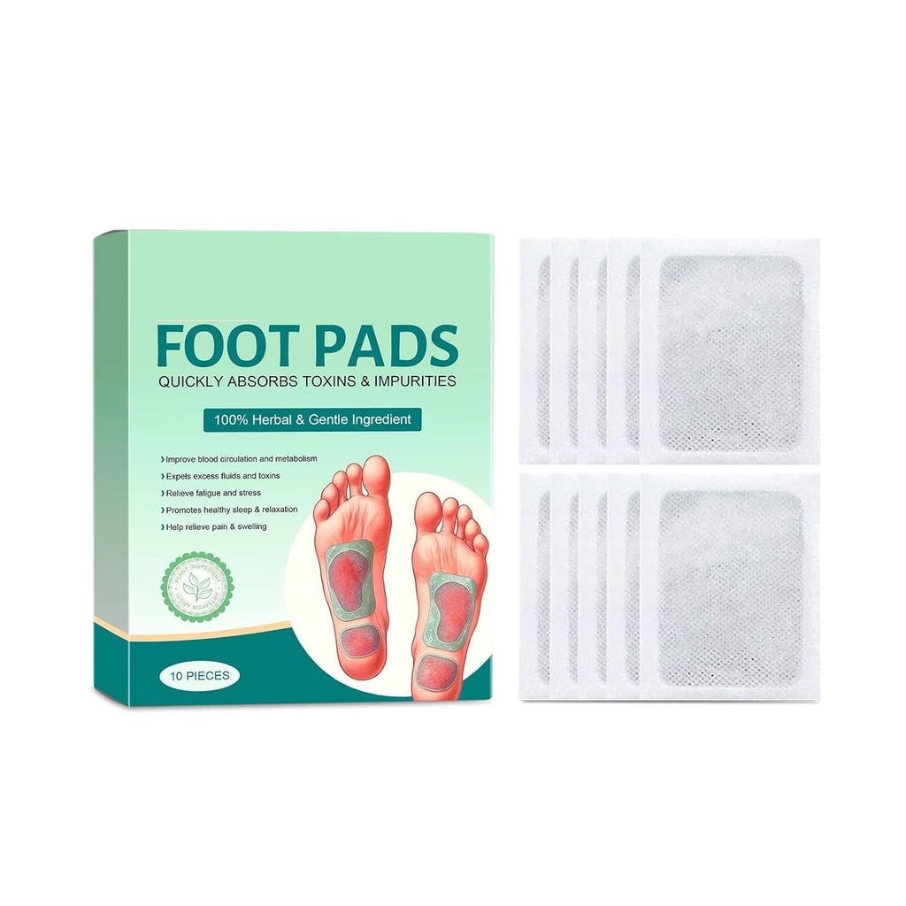 (Pack of 2) Herbal And Gentle Ingredient Detox Foot Pads (20 pieces), Natural Ingredients for Sleep Aid, Pain Relief, Toxin Removal with Bamboo Vinegar and Acupoint Micro-Massage Technology