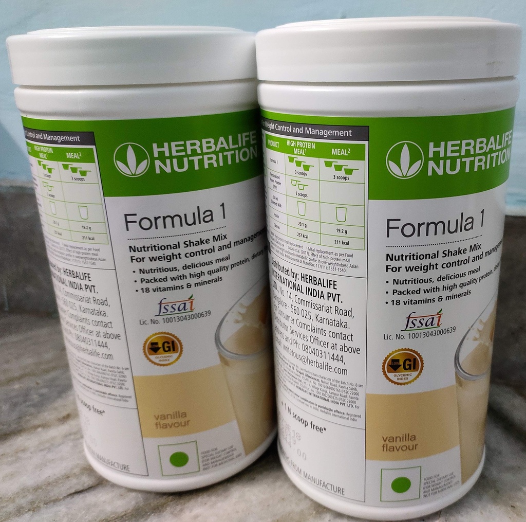 Herbalife Nutrition Formula 1 Nutritional Vanilla Shake (1 Kg) - Pack of 2