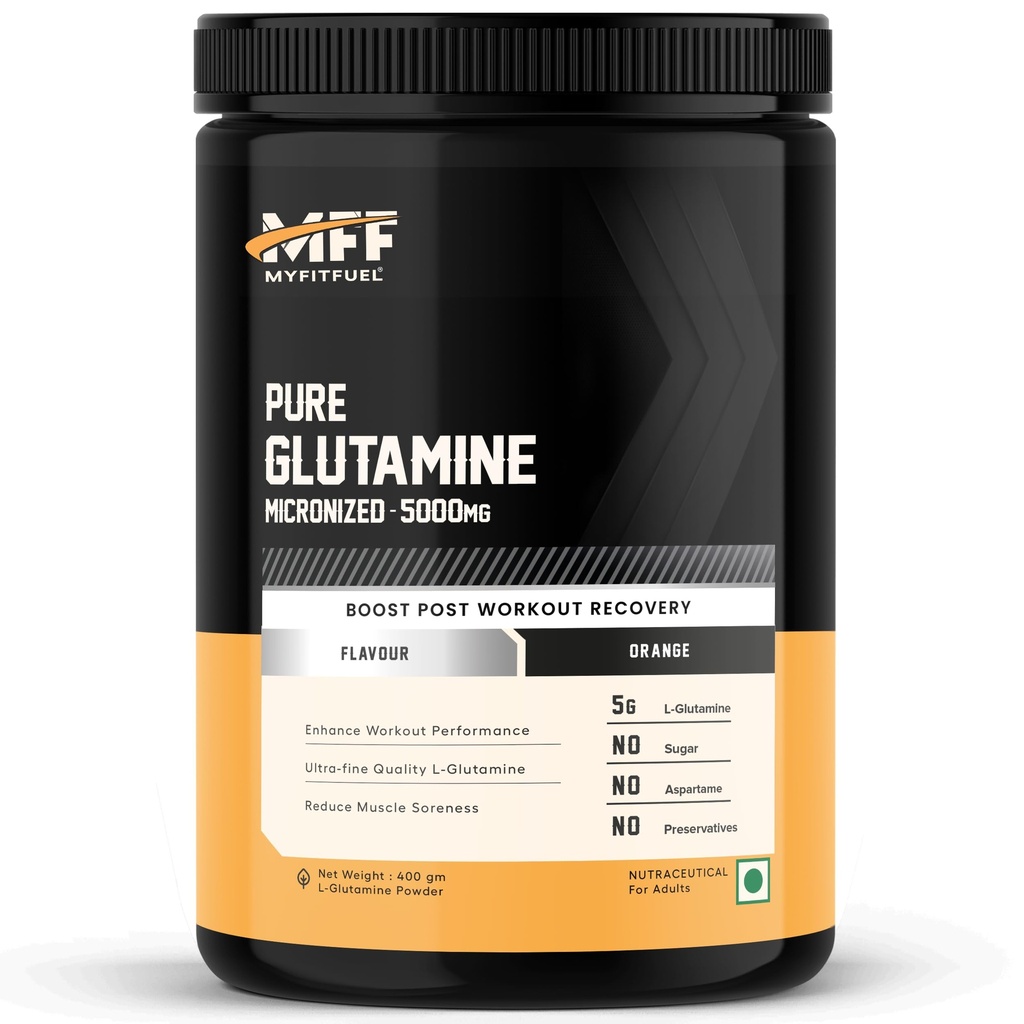 MyFitFuel Pure Glutamine (0.88 lbs) 400 gm (Orange)