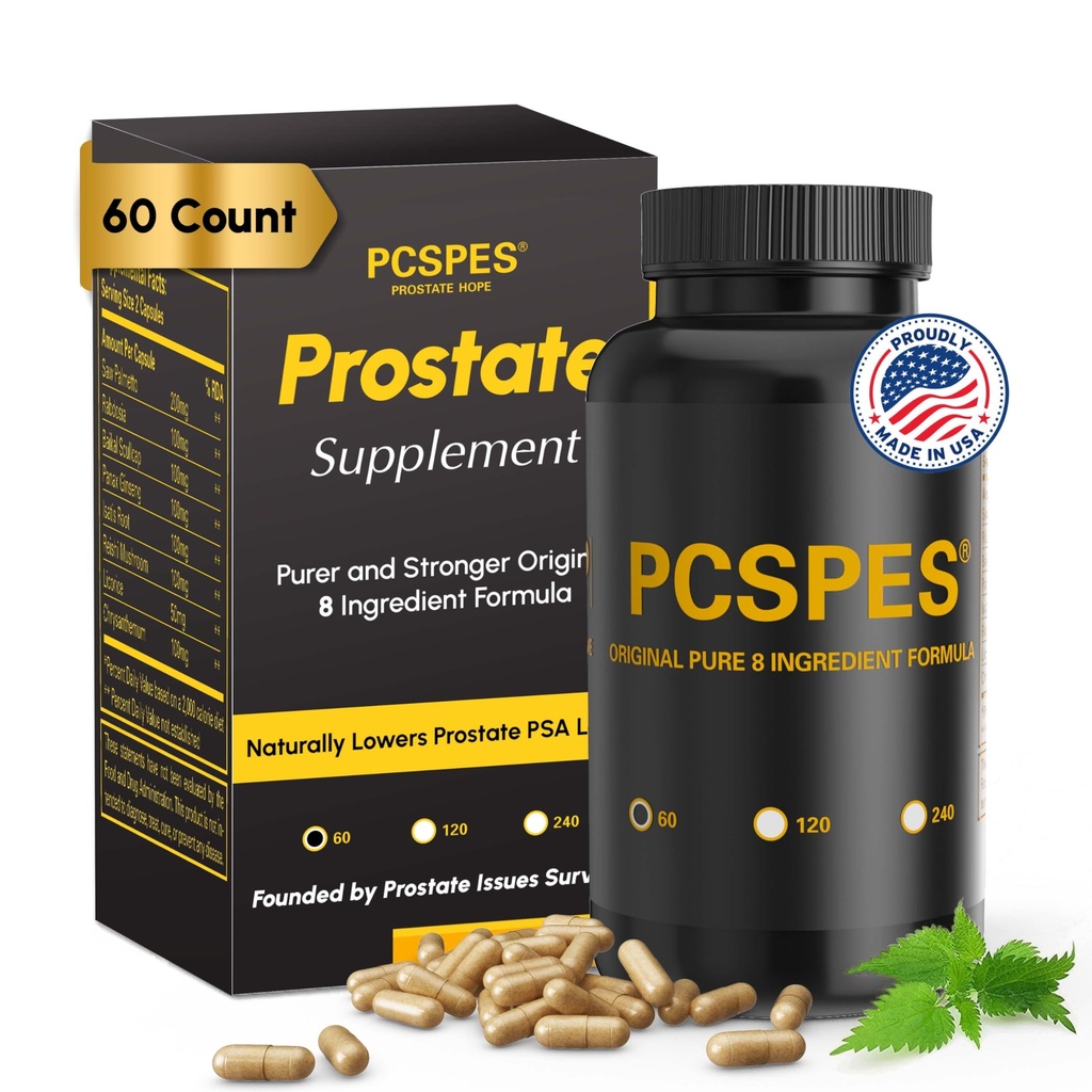 Eesnäärme tervise täiendused meestele - madalam PSA tase loomulikult Saw Palmetto ja 7 puhtaid maitsetaimi - põiekontrolli täiendused ja vähendada öist urineerimist 60 loend