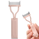 Ripsmekammi eraldaja, kaar disainitud Lash Definer Comb Meik Mascara Comb aplikaator kattega, Silmakosmeetiline harja tööriist (Naked Pink)