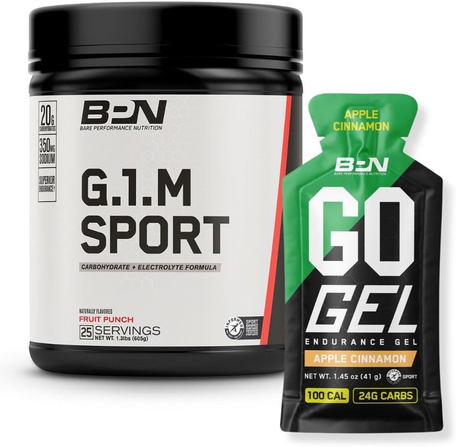 BPN G.1.M. Sport Endurance Training Fuel & Go Gel Endurance Gel Apple Cinnamon Bundle
