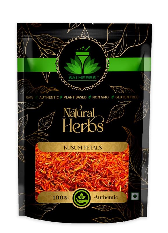 SAI HERBS Kusum Flower | Phool Kusum | Carthamus Tinctorius Linn | Schleichera oleosa | Safflower | Pure & Natural | 250g