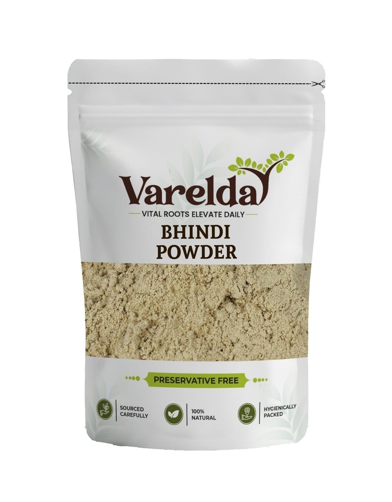 VARELDA Pindi Powder - Bhindi Powder - Abelmoschus Esculentus (25 Grams)