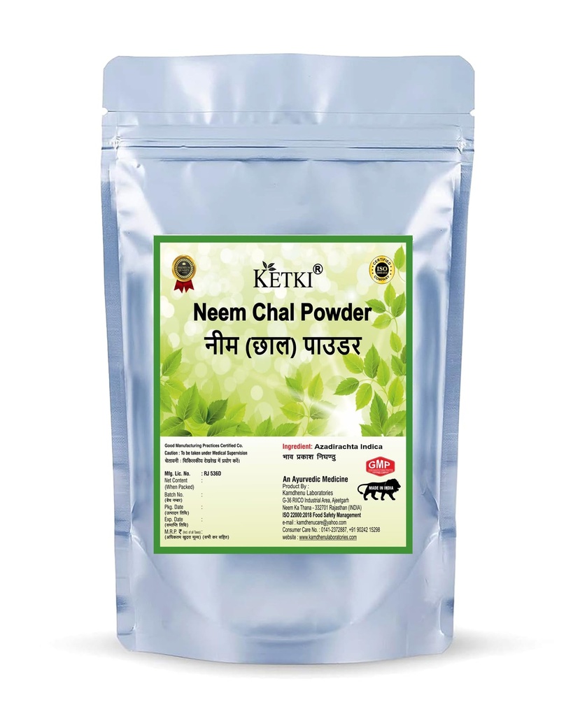 Ketki Neem Bark Powder, 100 grams, Pack of 1 | Azadirachta Indica | Neem Chaal Powder| Nimbaka