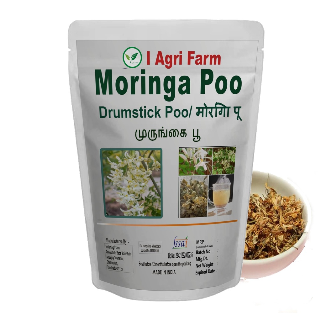 Iagrifarm Dried Moringa Poo/Drumstick Poo - 500 gram - Dried Moringa Flower