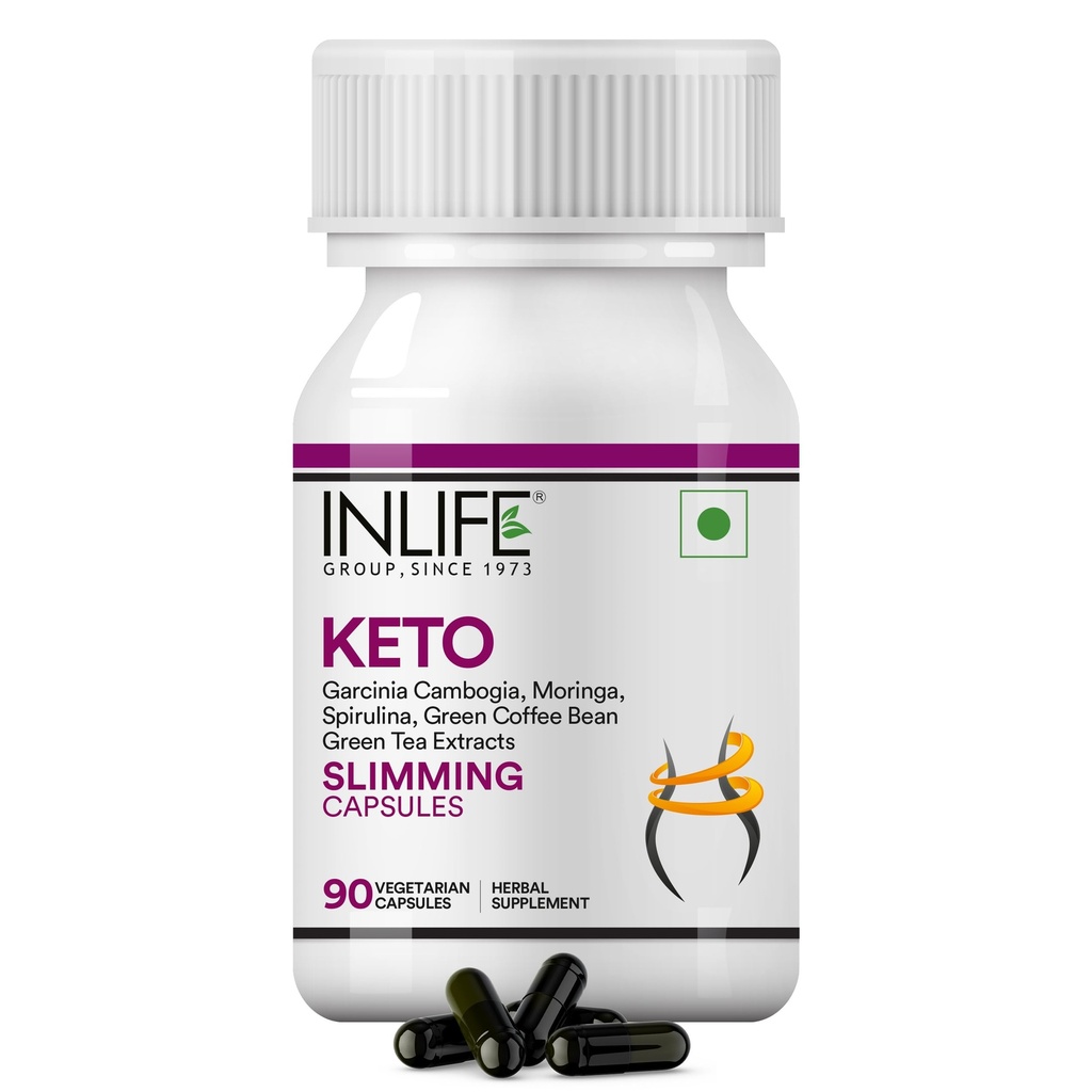 INLIFE 5-in-1 Keto Supplement, Garcinia Cambogia Moringa, 90 Capsules