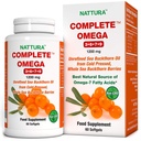 Nattura Complete Omega 3-6-7-9, Pure Sea Buckthorn Oil, Euroopa kvaliteet, rafineerimata, külmpressitud kogu meri Buckthorn Wild Berries - 1200mg - 2 pudelit