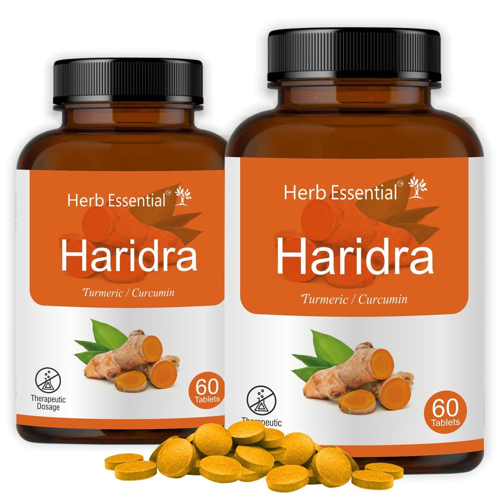 Herb Essential Turmeric Tablets 500 mg, 120 Count, Haldi Extract