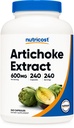 Nutrikost artišokk ekstrakt 600mg, 240 taimetoitlased kapslid - gluteenivaba, mitte-GMO