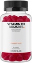 Codeage Vitamiin D3 Kummi Vitamiinid, Vitamiin D3 5000 RÜ Kummid Kolekaltsiferool 125 mcg - 2-kuuline tarne - Pehme Pectin-Based, Loomne želatiinivaba Vitamiinid Kummi, Maasika, Gluteenivaba - 60 Gummies