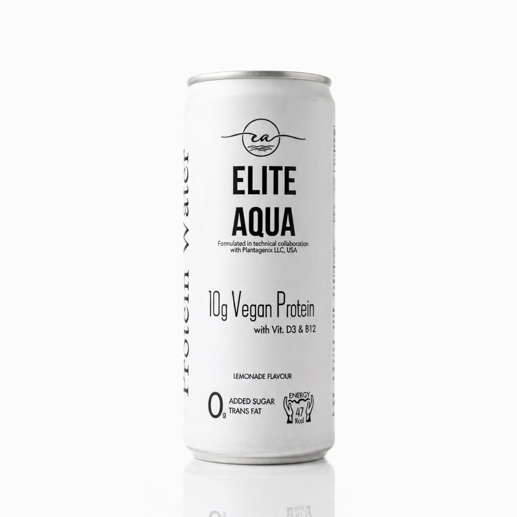 Elite Aqua Pea Protein Water | 10g Protein | 47 Kcal | Ready to Drink | RTD Protein Drink with Fibre, Vit D3 and Vit B12 | No Added Sugar