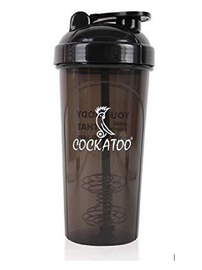 Cockatoo CS-01 Plastic Shaker Bottle (Black, 700 Milliliters),700 ml