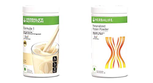 Herbalife Nutrition Pack of Formula 1 Nutritional Shake Mix (Vanilla) and Personalized Protein Powder, 400 g