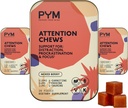 PYM Tähelepanu Chews toetus edasilükkamine, fookus ja tootlikkus, 60 Count | 518mg L-karnitiin, 54mg Tyrosine, 11mg L-Taurine - kofeiinivaba | All Natural Mood Boost Supplement Made in USA