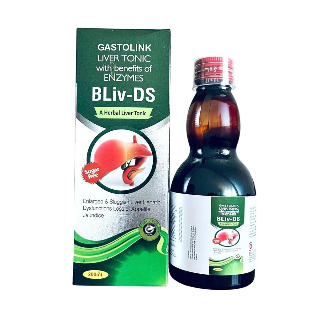 BLIV DS Syrup Ayurvedic (Pack of 2) | Fatty Liver Detox Cleanser Tonic Ayurvedic Liver Health Wellness Medicine/Supplement|Improves Appetite Digestion|Effective Liver Tonic