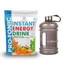 MUSCLE TRANSFORM Isotonic Instant Energy Drink Formula, Extended Workout Electrolyte Energy Drink with Anabolic Stack 2:1:1 BCAA, Dextrose Monohydrate and L-Glutamine | 833mg Electrolytes [32 Servings, Pink Lemonade Flavor] Free Gym Gallon Shaker