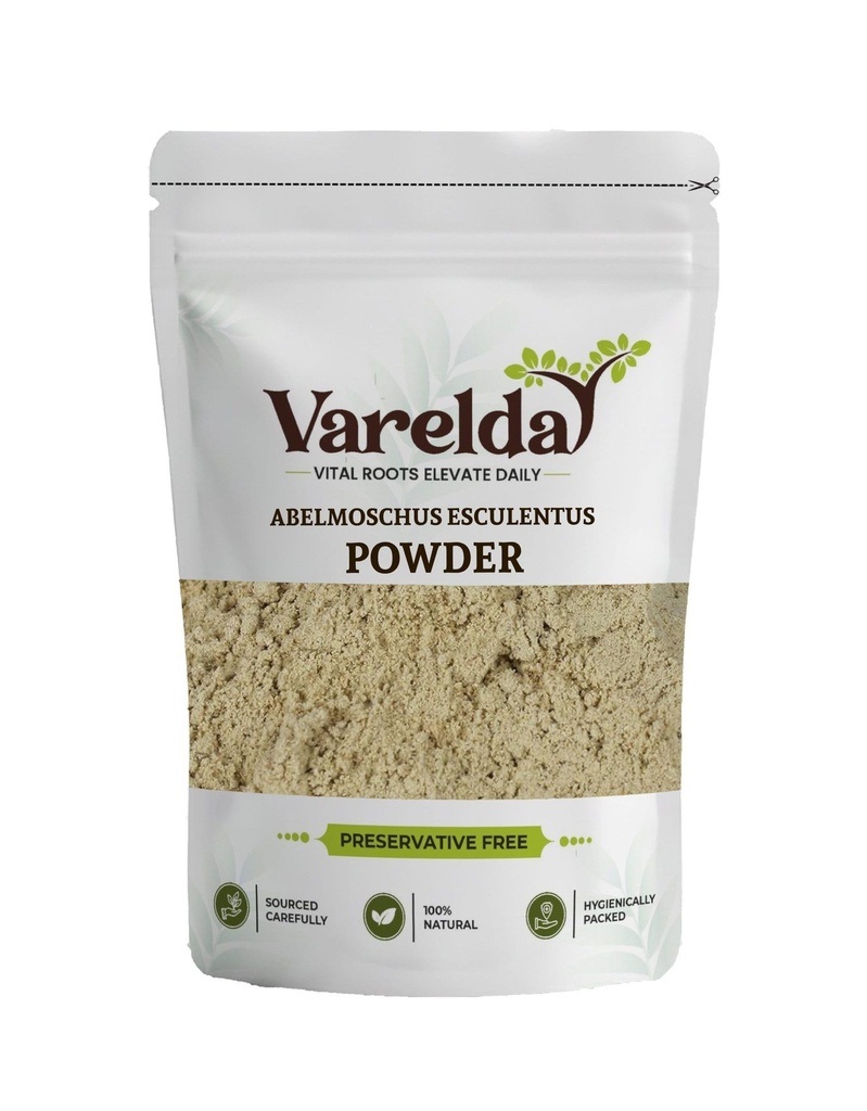 VARELDA Abelmoschus esculentus Powder - Bhindi Powder - Abelmoschus Esculentus (50 Grams)