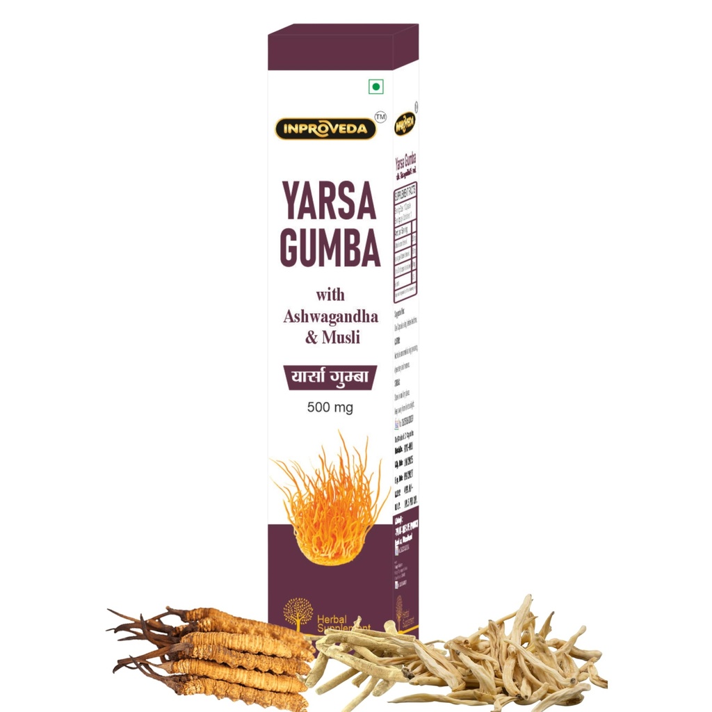 Yarsagumba (Kit-jadi) Capsules - 500mg X 2 Capsules (Pack of 01)