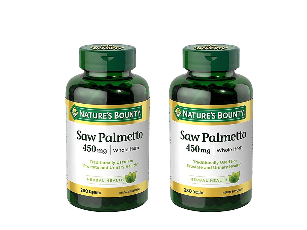 Nature's Bounty Saw Palmetto 450 mg kapslid 250 ea (pakk 2)