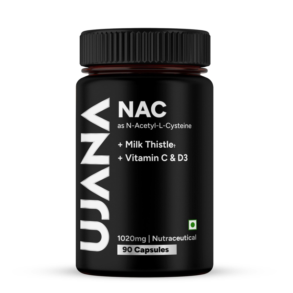 NAC with Milk Thistle | Antioxidant Support 1020mg | 90 Veg Capsules