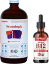 LIQUIDHEALTH Neurologic Nootropic Focus Supplement & Organic Methyl B12 5000mcg Vitamin Drops with Tart Cherry Juice for Immune Support, Improved Memory & Concentration, Natural Energy, Overall Health