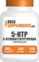 BulkSupplements.com 5-HTP kapslid - 5-hüdroksütrüptofaan, aminohappe lisand - gluteenivaba, 1 kapsel serveerimise kohta, 240 loend (pakk 1)