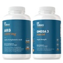 Dr Tobias AKG täiendus & Omega 3 kalaõli, rakuenergia ja üldise tervise toetamine AKG ja kolmekordse tugevusega Omega 3 EPA & DHA, mitte-GMO