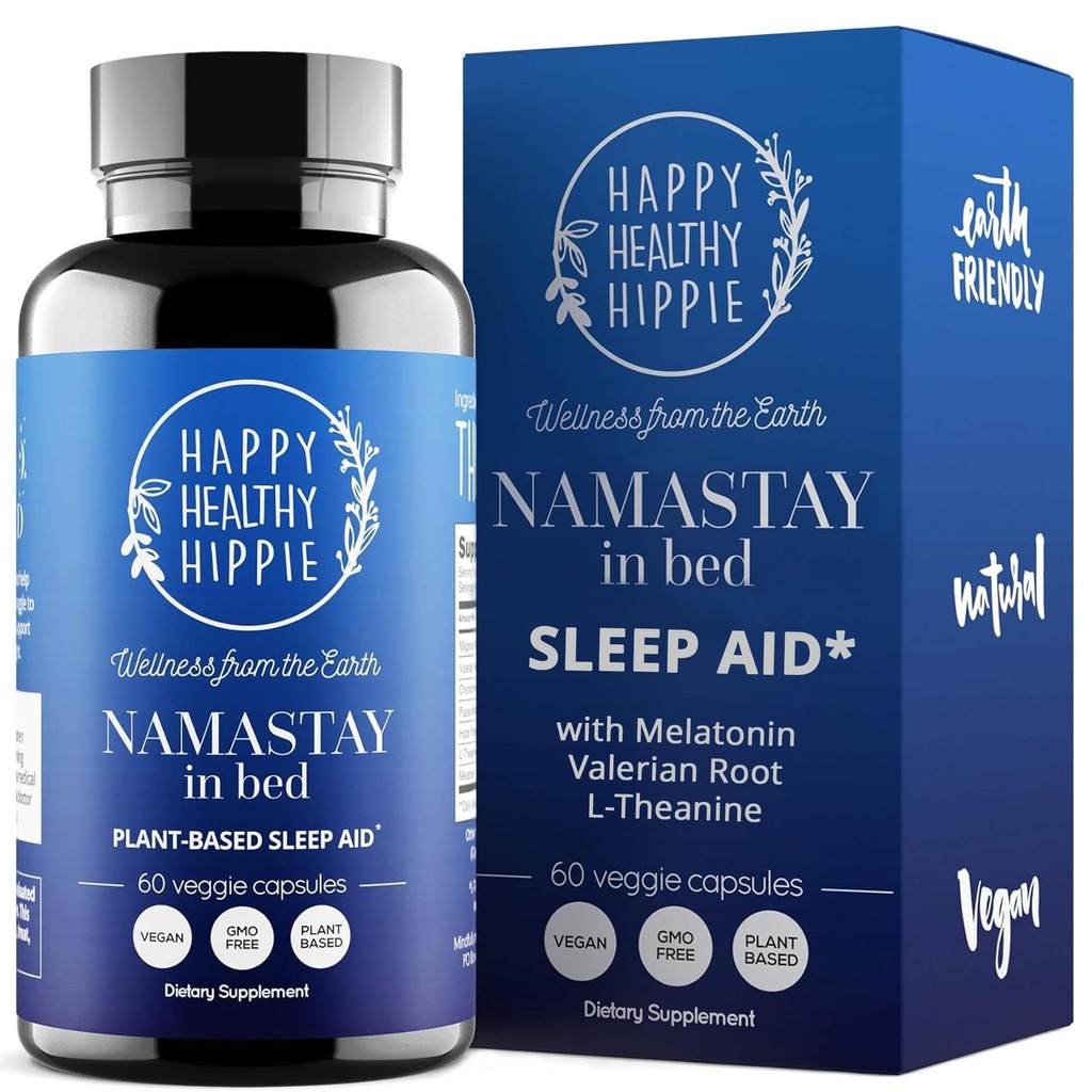 Looduslik uneabi täiskasvanutele w/madala annusega melatoniin 0,5mg – Valerian Juur + Magneesiumglütsinaat + L-Theanine Supplement, kummel | No Morning Grogginess | Mitte-Habit Forming | Taimepõhised pillid, 60 Ct