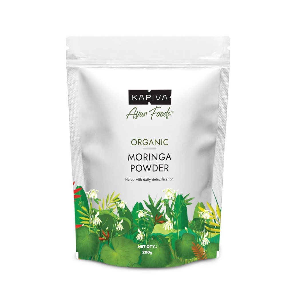 Kapiva Certified Organic Moringa Powder 200g | From Pure Drumstick Leaves | Gives Natural Energy & Nutrients