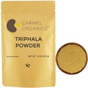 CARMEL ORGANICS Triphala Powder (8 Ounces) Seedetrakti toetamiseks | Ei ole lisatud säilitusaineid | Haradi, Baheda ja Amla puuviljade võrdne segu