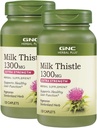 GNC Taimne Plus Piimaohakas 1300mg, Kaksikpakend, 120 kapslit pudeli kohta, toetab tervislikku maksafunktsiooni