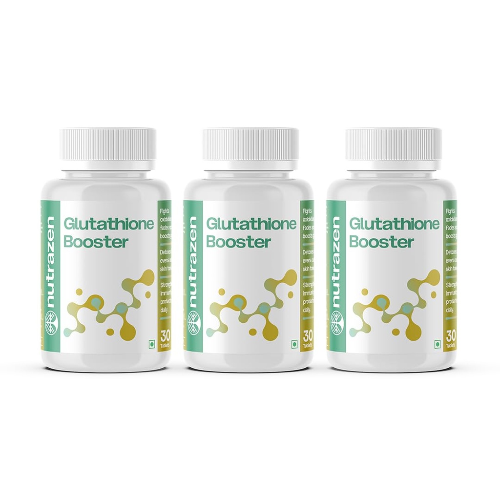 Nutrazen Glutathione Booster - Pack of 3, 90 Tablets