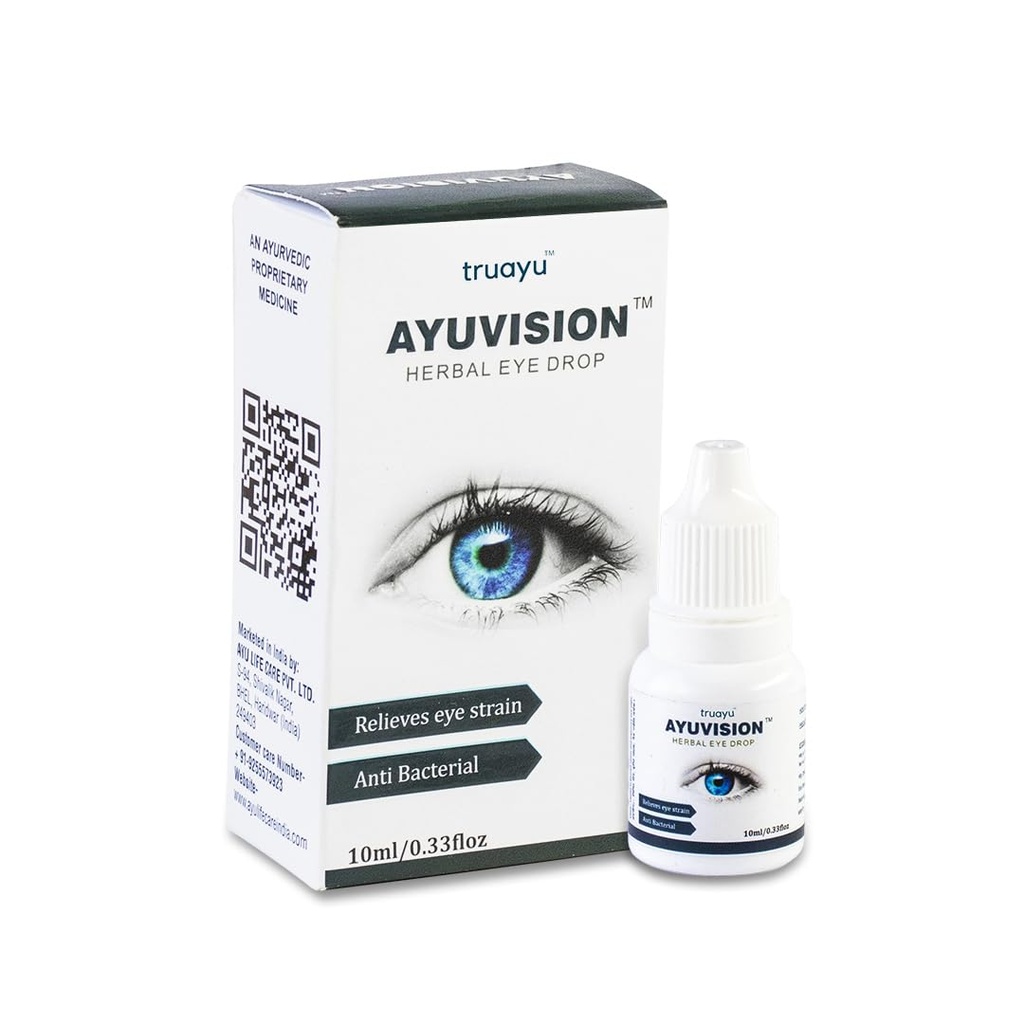 Herbal Eyedrops Relieves Eye Strain, Dryness, Redness & Itching |Cooling Daily-use Eyedrops with goodness of Ayurvedic Herbs 10ml (Pack of 4)
