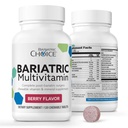 Bariaatriline valik Minu bariaatriline näritav multivitamiin raua ja 300 mg kaltsiumiga, Berry (120ct)