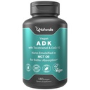 Naturalis Vegan Vitamiin ADK 50mg Tokotrienooli ja CoQ-10 | Nano-Emulgeeritud EVOO parema imendumise | Mitte-GMO, Sojavaba ja Vegan Society sertifitseeritud | 180 Veggie Softgels (Karrageen Free)