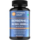 Berberine supplements | Liver Detox Supplement | Milk Thistle with Berberine HCl 98% | Liver Detox Berberine & Milk Thistle Supplement 1010mg Per Serving 60 Capsules by VitaminHaat