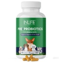 INLIFE Pre and Probiotics Supplement for Dogs Cats, 5 Strains, 60 Capsules